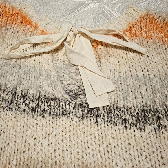 Women’s Anthropology Meadow Rue Back Tie Multicolor Kennedy Sweater, Large - Picture 5 of 12